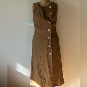 Sumo sz 4 maxi dress 100% linen button front worn several ways new condition